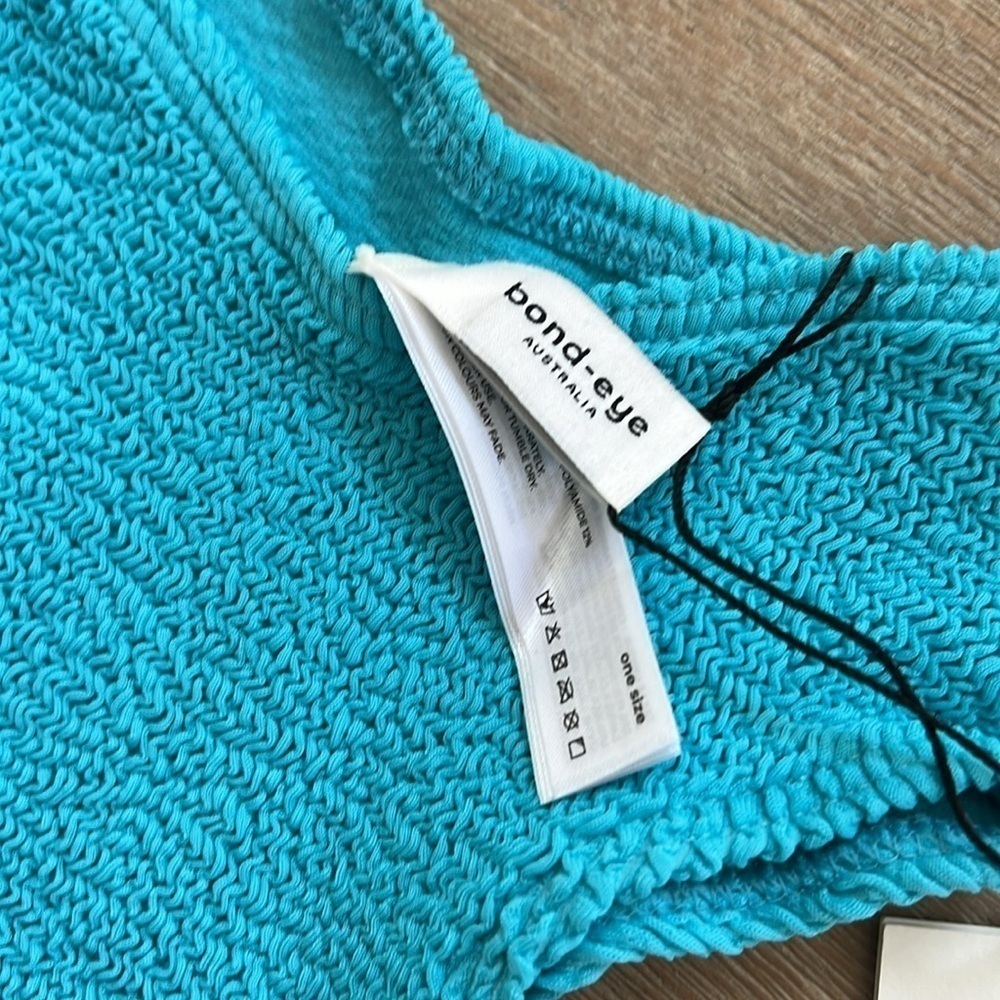 Bond Eye Strap Mishy one piece swimsuit teal blue one size cut out - Picture 8 of 12